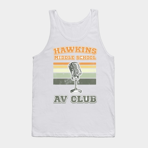 Hawkins Middle School AV Club Tank Top by tvshirts